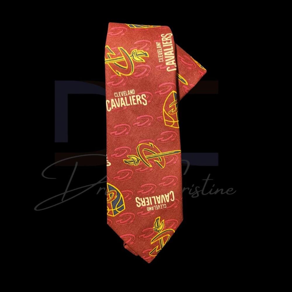 Cleveland Basketball Printed Handmade Necktie | Unique Fan Accessory